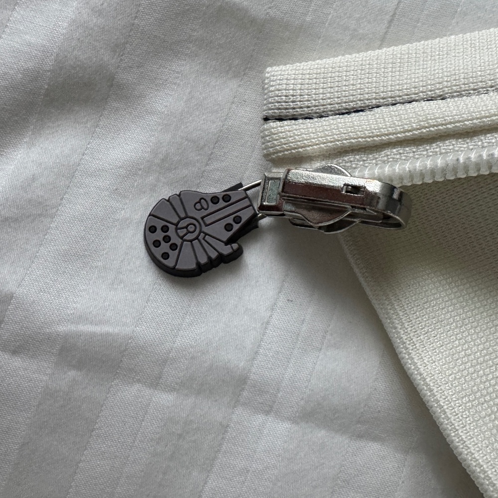 Think Geek - REVERSIBLE BLUE & OFF WHITE STAR WARS HAN SOLO ZIPPED JACKET - Picture 7 of 15